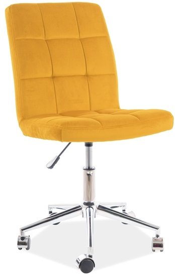 Levně SIGNAL dětská židle Q-020 VELVET žlutá