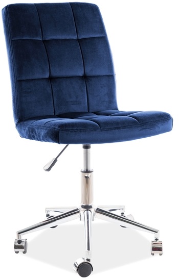 Levně SIGNAL dětská židle Q-020 VELVET tmavě modrá