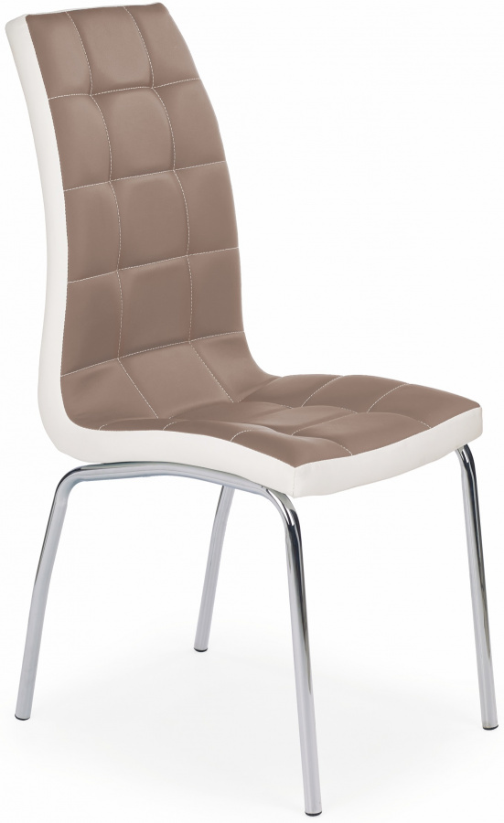 jídelní židle K186 cappucino-bílá