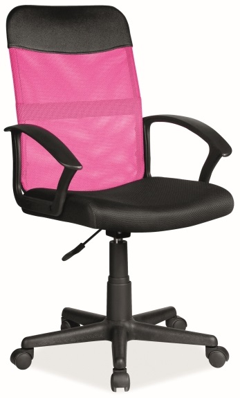 Levně SIGNAL kancelářská židle Q-702 černo-růžová