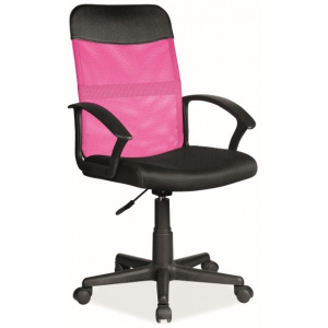 kancelárska stolička Q-702 čierno-ružová