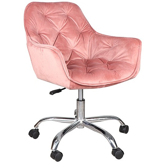 kancelářská židle Q-190 VELVET růžová