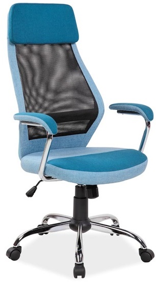 Levně SIGNAL kancelářská židle Q-336 modro-černá