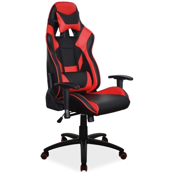 herní židle SUPRA černo-červená