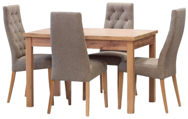 Jídelní set stůl UDINE / židle IBIZA dub wotan