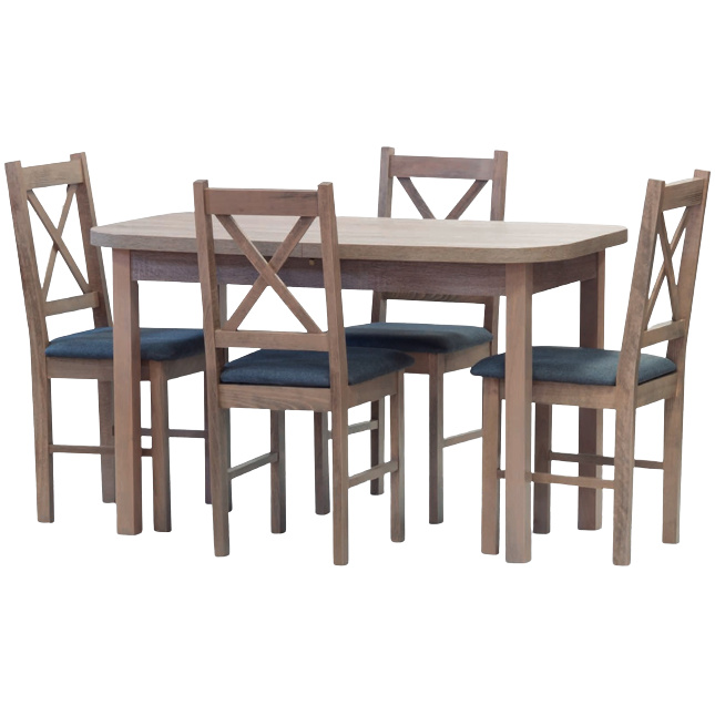 Jídelní set stůl SOFT rozkládací / židle TERA
