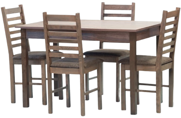 Jídelní set stůl FAMILY rs / židle NORA dub lanýž
