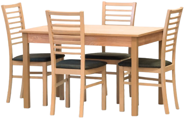 Jídelní set stůl FAMILY rs / židle DANIEL 4 ks Buk