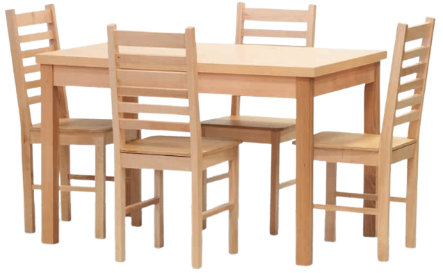 Jídelní set stůl UDINE / židle NORA 4 ks masiv Buk