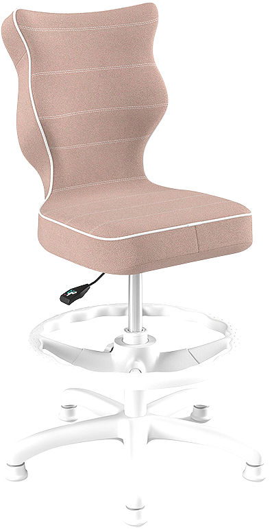 Levně ENTELO Dětská židle Petit White 4 HC+F s opěrným kruhem, starorůžová Jasmine 08