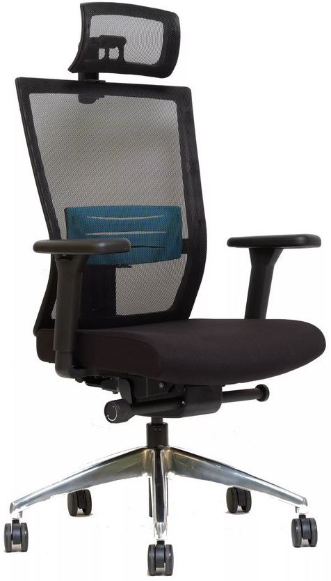 Kancelářská židle WINDY černo-tyrkysová