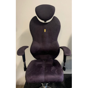Kancelárska stolička GRAND čiernio-fialová, látková posledný vzorový kus BRATISLAVA