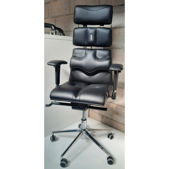 Kancelářská židle PYRAMID černá, perforovaná ECO kůže, vzorkový kus v ROŽNOVĚ p.R.