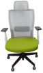 Kancelářská židle M5 bílý plast, zeleno-šedá, č. AOJ1489