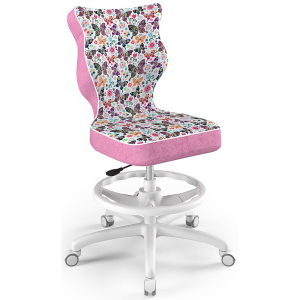Detská stolička Petit White 4 HC + F s oporným kruhom ST31 motýliky