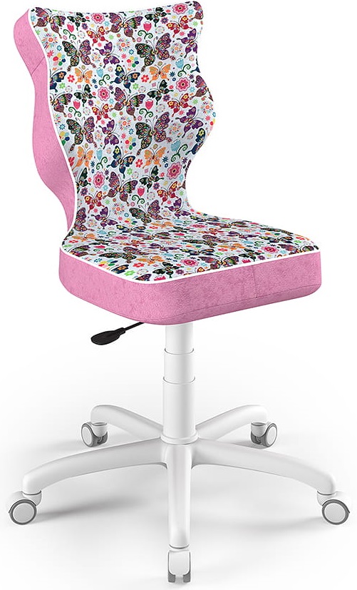 Levně ENTELO Dětská židle Petit White 4 ST31 motýlci