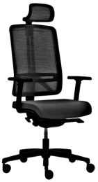 kancelářská židle FLEXI FX 1104 černá s PDH SKLADOVÁ gallery main image