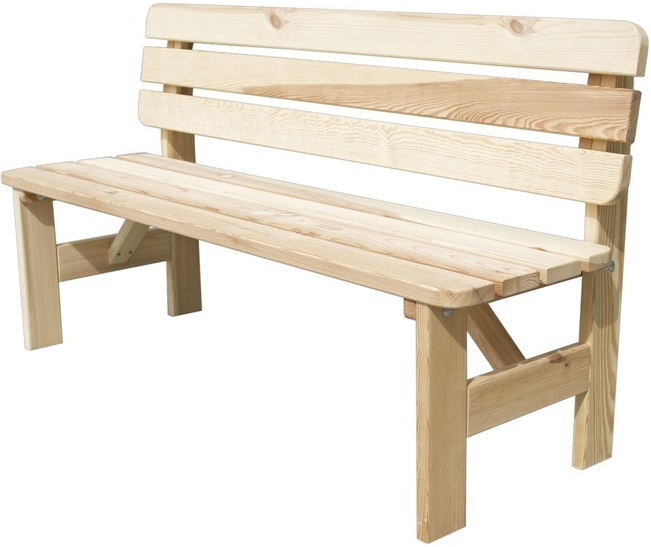 Zahradní lavice VIKING dřevěná přírodní - 200 cm