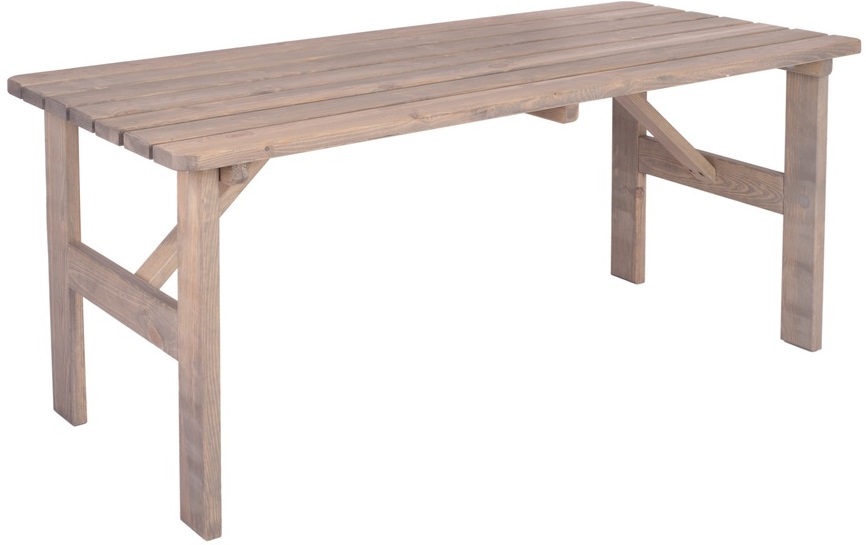Zahradní stůl VIKING dřevěný šedý - 150 cm