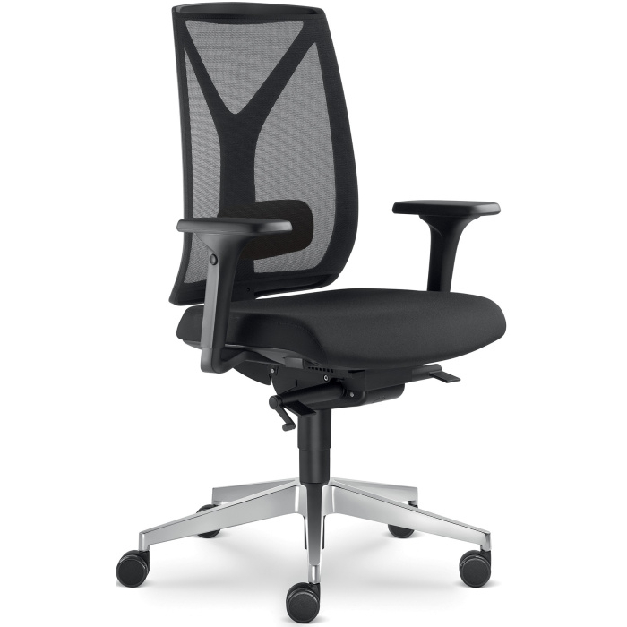 Kancelářská židle LEAF 503-SYS, posuv sedáku, černá skladová