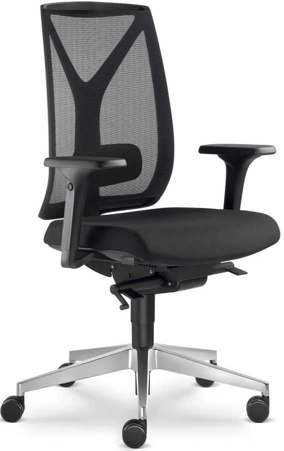Levně LD SEATING Kancelářská židle LEAF 503-SYS, posuv sedáku, černá skladová