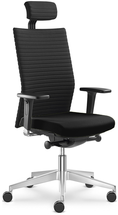 Kancelářská židle ELEMENT 430-SYS, s podhlavníkem, černá skladová gallery main image