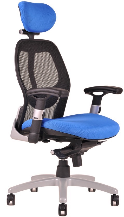 kancelářská židle SATURN NET modrá, vzorový kus OSTRAVA gallery main image