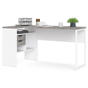 psací stůl Felix 118 beton-bílá