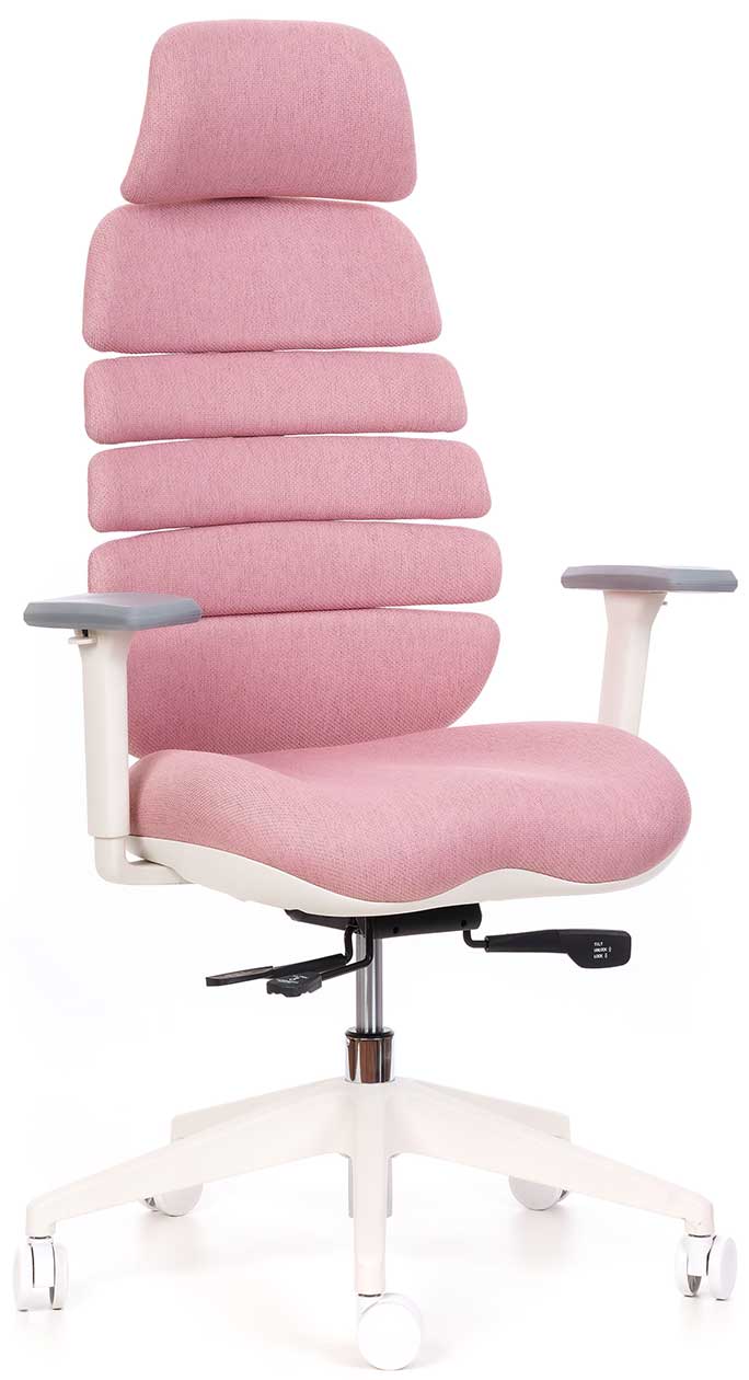 Levně MERCURY Kancelářská židle SPINE s PDH bílý plast růžová LS2-01