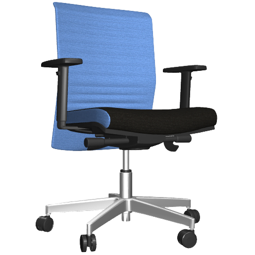 kancelářská židle REFLEX NEW ŠÉF, T-SYNCHRO, černá-modrá, vzorkový kus OSTRAVA