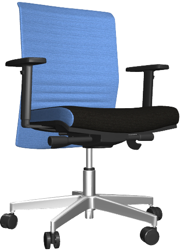 kancelářská židle REFLEX NEW ŠÉF, T-SYNCHRO, černá-modrá, vzorkový kus OSTRAVA gallery main image
