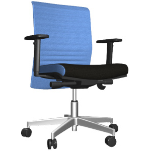 kancelárska stolička REFLEX NEW ŠÉF, T-SYNCHRO, čierná-modrá
