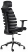 kancelářská židle FISH BONES PDH černý plast, černá 26-60, 3D područky
