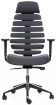 kancelářská židle FISH BONES PDH černý plast, tmavě šedá 26-60-5, 3D područky