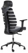 kancelářská židle FISH BONES PDH černý plast, tmavě šedá 26-60-5, 3D područky