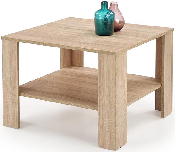 Levně HALMAR Dřevěný konferenční stolek Kwadro kwadrat dub sonoma