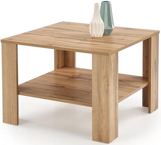 Levně HALMAR Dřevěný konferenční stolek Kwadro kwadrat dub votan