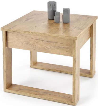 Levně HALMAR Dřevěný konferenční stolek NEA KWADRAT dub votan