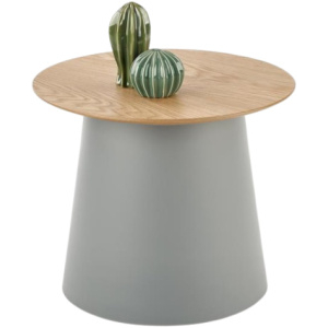 Kulatý konferenční stolek AZZURA-S přírodní, šedý