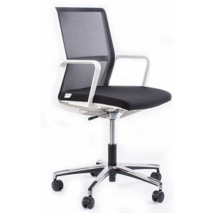 kancelárska stolička COCO W čierna/ biela vzorkový kus OSTRAVA