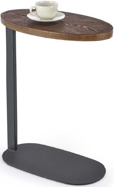 Levně HALMAR Příruční stolek DELPHI ořech / černý