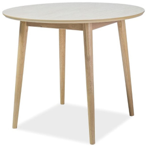 Jedálenský okrúhly stôl Nelson bielený dub 90 cm