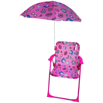 Detská campingová stolička Jednorožec ružový