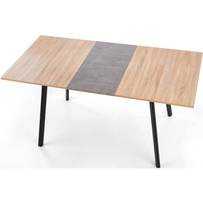 Jedálenský rozkladací stôl ALBON dub sonoma/sivá 120-160x80 cm