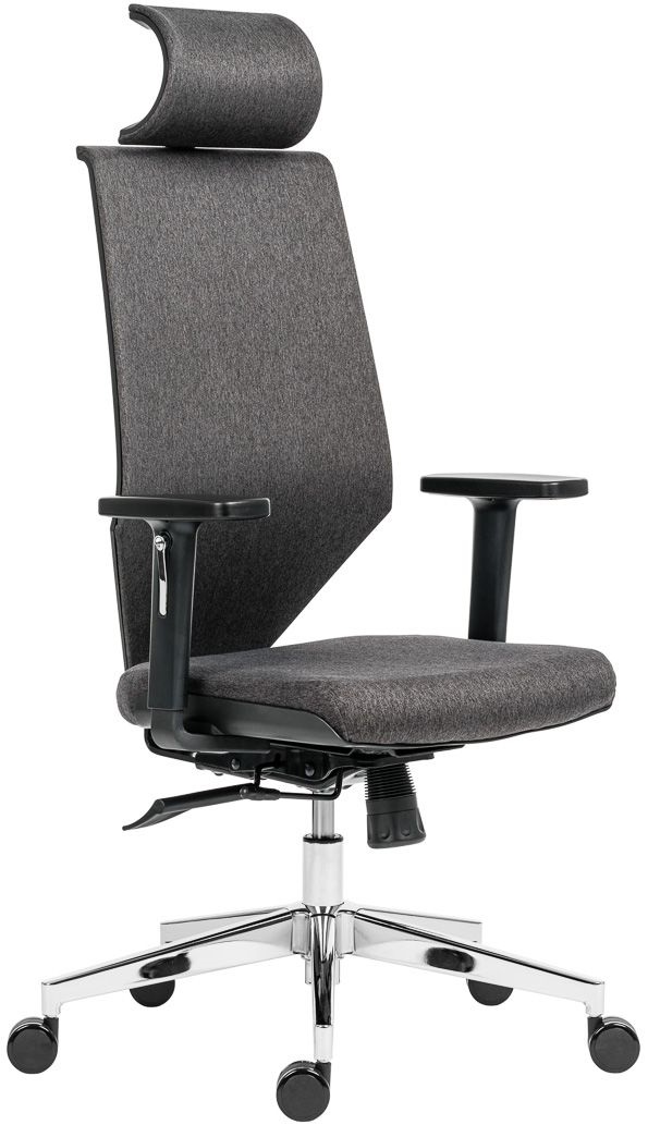 Kancelářská židle EDGE celočalouněná šedá