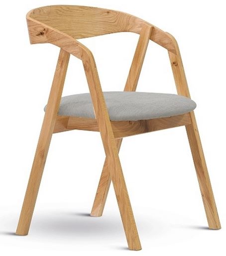 Jídelní židle GURU XL dub čalouněná