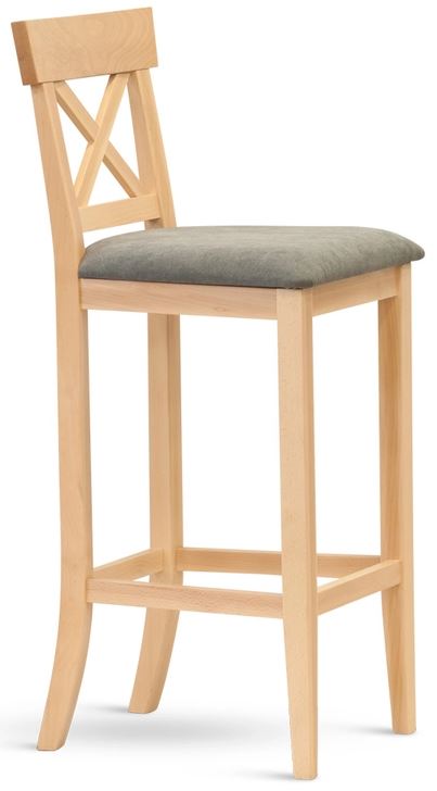 Barová židle HOKER bar dub látka