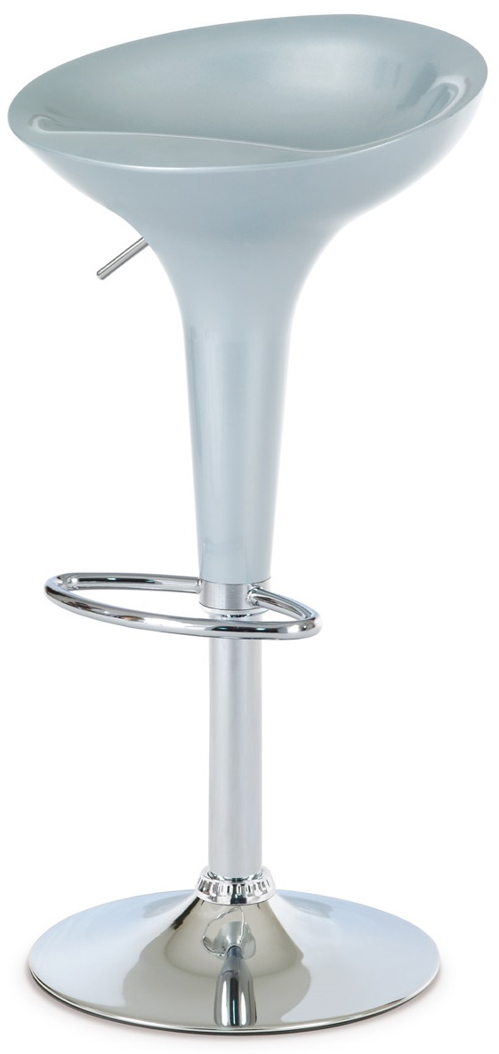 Levně AUTRONIC Barová židle AUB-9002 SIL stříbrná