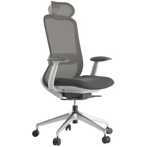 Kancelárska stolička BESSEL sivý plast, tmavo šedá