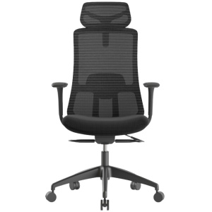 Kancelárska stolička WISDOM, čierny plast, čierna